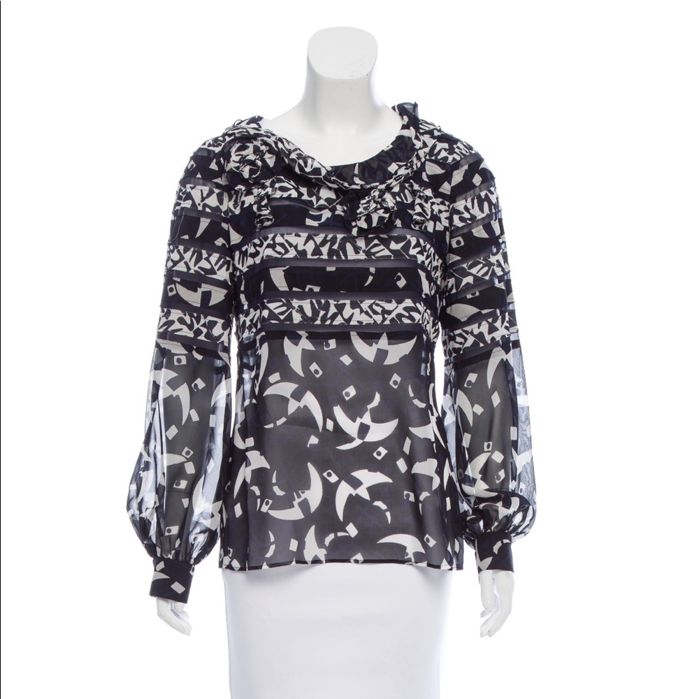 Oscar de la Renta Silk Blouse